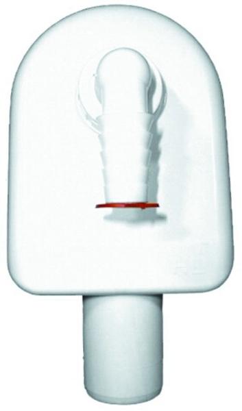 Waschgeräte-Aufputz-Siphon DN40 mit Abdeckkappe weiß HL410